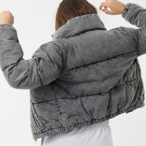🌈GARAGE ACID WASH DENIM PUFFER JACKET-XS - Picture 7 of 8